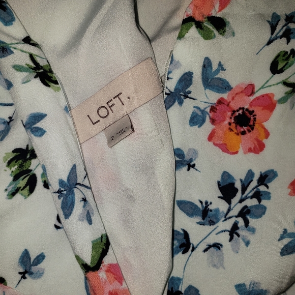 Loft floral tie back bell sleeve summer dress - Picture 6 of 8